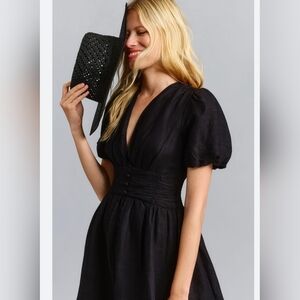 The Katerina Button Front Mini Dress by Anthropologie. Size Medium Petite.